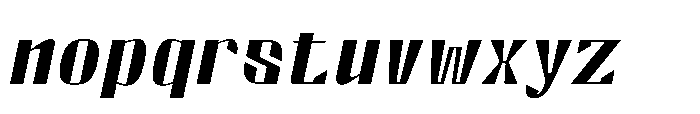 Valenroy Extra Light Expanded Italic Font LOWERCASE