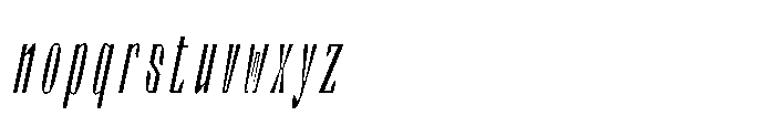 Valenroy Hairline Condensed Italic Font LOWERCASE