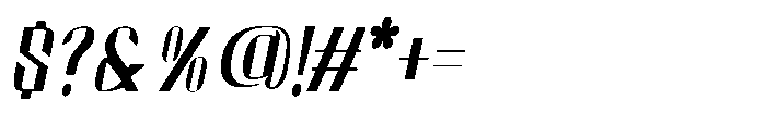 Valenroy Hairline Expanded Italic Font OTHER CHARS