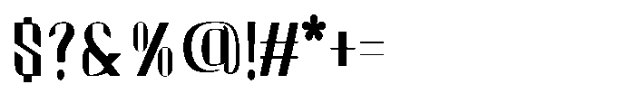 Valenroy Hairline Expanded Font OTHER CHARS