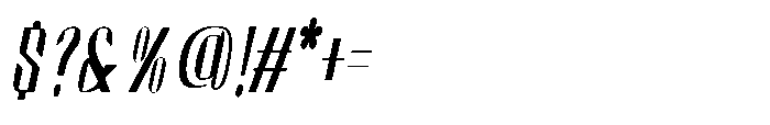 Valenroy Hairline Italic Font OTHER CHARS
