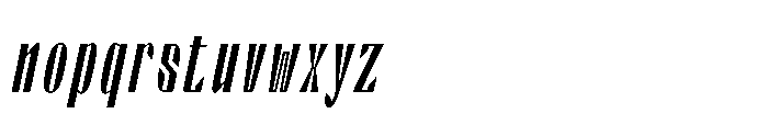 Valenroy Light Condensed Italic Font LOWERCASE