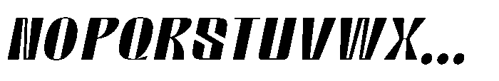 Valenroy Light Expanded Italic Font UPPERCASE