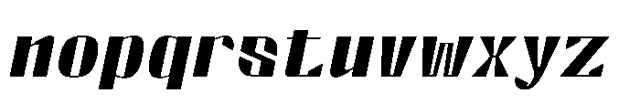 Valenroy Light Expanded Italic Font LOWERCASE