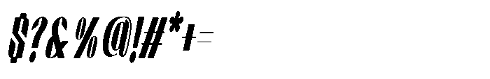 Valenroy Medium Condensed Italic Font OTHER CHARS