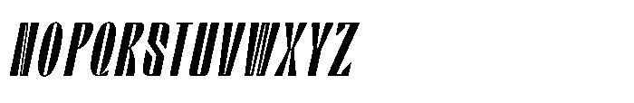 Valenroy Medium Condensed Italic Font UPPERCASE