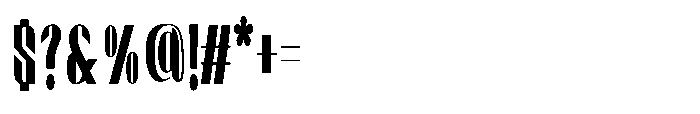 Valenroy Medium Condensed Font OTHER CHARS