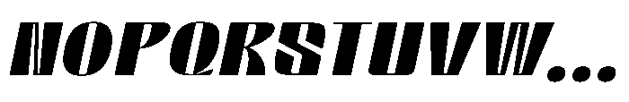 Valenroy Medium Expanded Italic Font UPPERCASE
