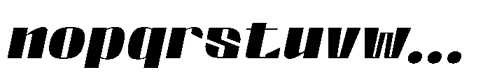 Valenroy Medium Expanded Italic Font LOWERCASE