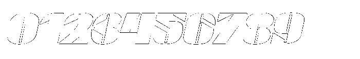 Valenroy Oblique Outliine Font OTHER CHARS