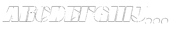 Valenroy Oblique Outliine Font UPPERCASE