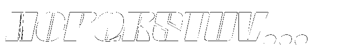 Valenroy Oblique Outliine Font UPPERCASE