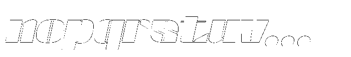 Valenroy Oblique Outliine Font LOWERCASE