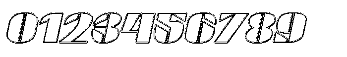 Valenroy Oblique Outline Shadow Font OTHER CHARS