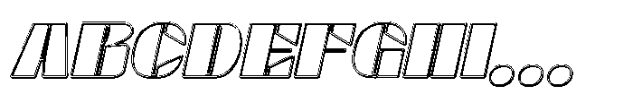 Valenroy Oblique Outline Shadow Font UPPERCASE