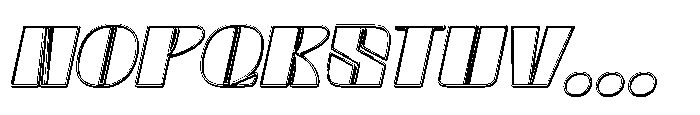 Valenroy Oblique Outline Shadow Font UPPERCASE