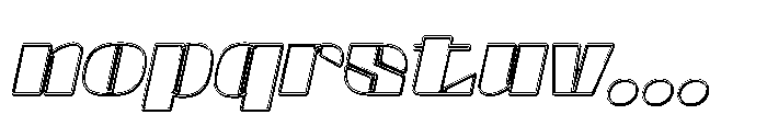Valenroy Oblique Outline Shadow Font LOWERCASE