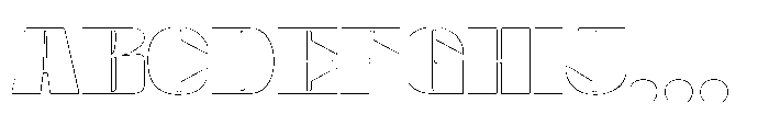 Valenroy Outliine Font UPPERCASE