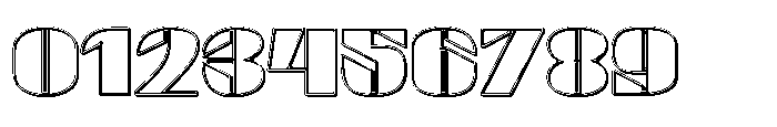 Valenroy Outline Shadow Font OTHER CHARS