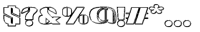 Valenroy Outline Shadow Font OTHER CHARS