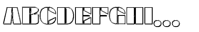 Valenroy Outline Shadow Font UPPERCASE