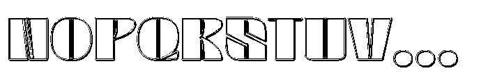 Valenroy Outline Shadow Font UPPERCASE
