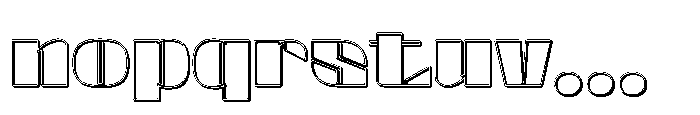 Valenroy Outline Shadow Font LOWERCASE