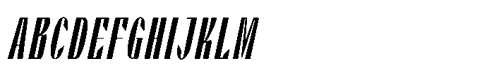 Valenroy Regular Condensed Italic Font UPPERCASE