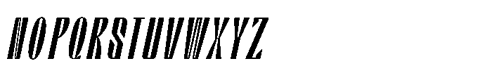 Valenroy Regular Condensed Italic Font UPPERCASE