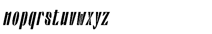 Valenroy Regular Condensed Italic Font LOWERCASE