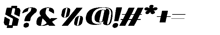 Valenroy Regular Expanded Italic Font OTHER CHARS