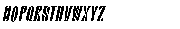 Valenroy Semi Bold Condensed Italic Font UPPERCASE