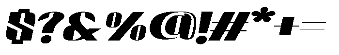 Valenroy Semi Bold Expanded Italic Font OTHER CHARS