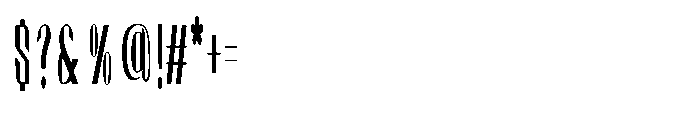 Valenroy Thin Condensed Font OTHER CHARS