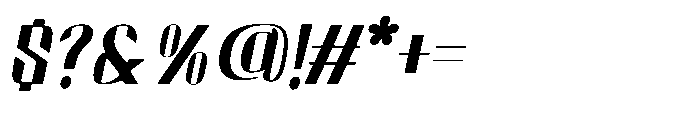 Valenroy Thin Expanded Italic Font OTHER CHARS