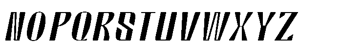 Valenroy Thin Expanded Italic Font UPPERCASE