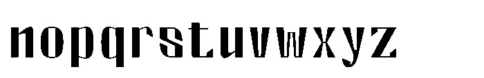 Valenroy Thin Expanded Font LOWERCASE