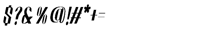 Valenroy Thin Italic Font OTHER CHARS
