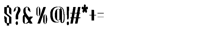 Valenroy Thin Font OTHER CHARS