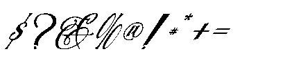 Valentikue Italic Font OTHER CHARS