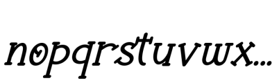 Valentine Balloon Italic Font LOWERCASE