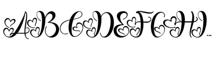 Valentine Bellia Regular Font UPPERCASE