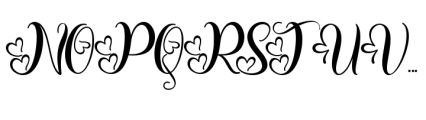 Valentine Bellia Regular Font UPPERCASE