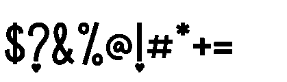 Valentine Heartnote Regular Font OTHER CHARS