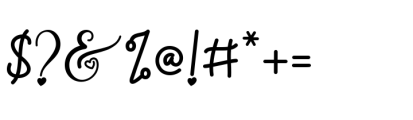 Valentine Lovelace Regular Font OTHER CHARS