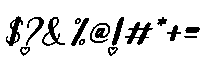 Valentine Loveletter Italic Font OTHER CHARS