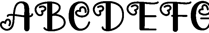Valentine Loveletter Regular Font UPPERCASE