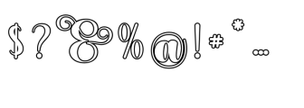 Valentines Outline Font OTHER CHARS