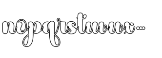Valentines Outline Font LOWERCASE