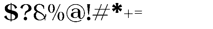 Valentra Font OTHER CHARS